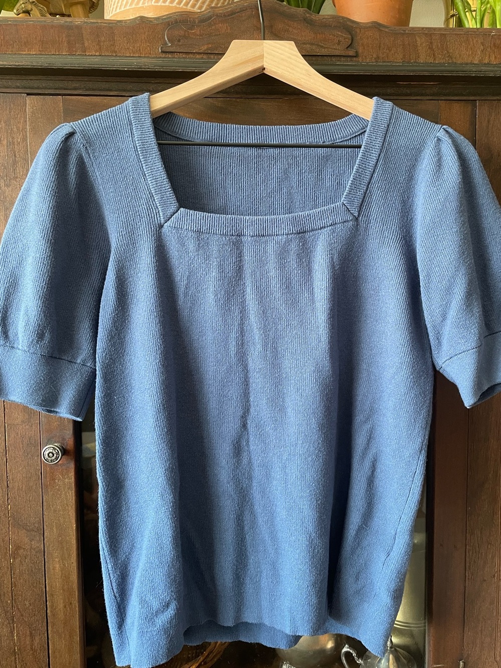 Cozy Knit Puff Sleeve Top